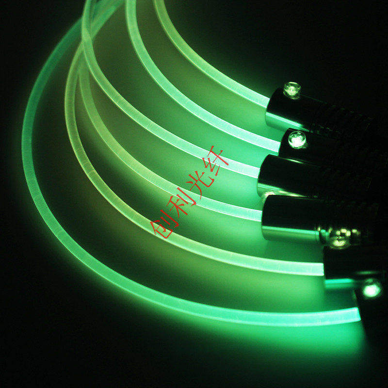 直径5mm侧光纤通体导光发光光纤塑料光纤影院台阶光纤线轮廓光纤|ru