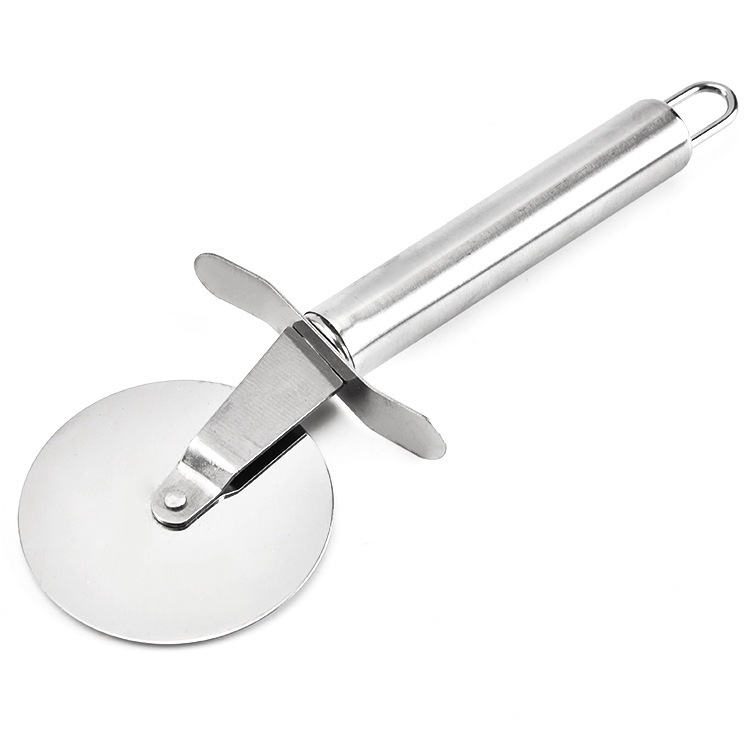 厂家直供 不锈钢披萨轮刀 单轮介饼刀滚轮刀PIZZA刀烘焙工具