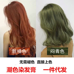 Caramel Hair Dye 2022 Trendy Color, Dirty Orange, Influencer Black Tea Gray, Cold Tea Color, Plant-Based Color Hair Cream