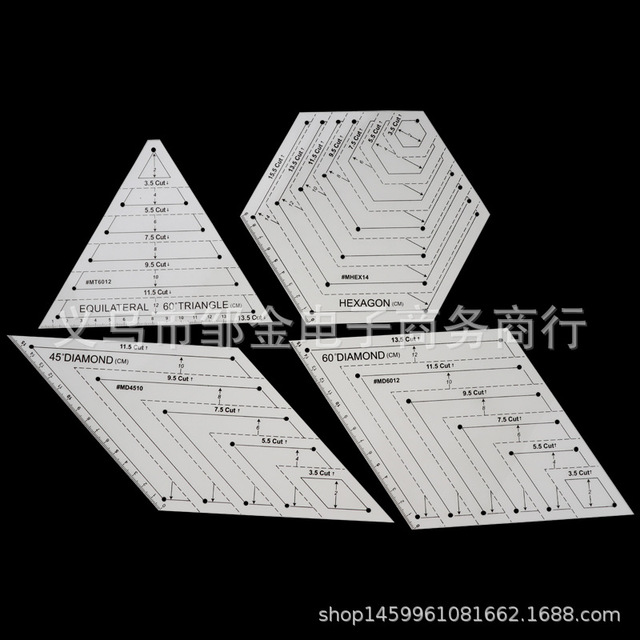 压线模板手工布艺diy缝份尺平行线三角菱形尺六边形尺 价格 厂家 哪里买 我有货 B 5yoho Cn