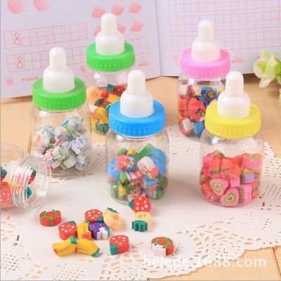 Bottle fitted the republic of korea Stationery lovely Cartoon eraser originality children pupil study prize wholesale