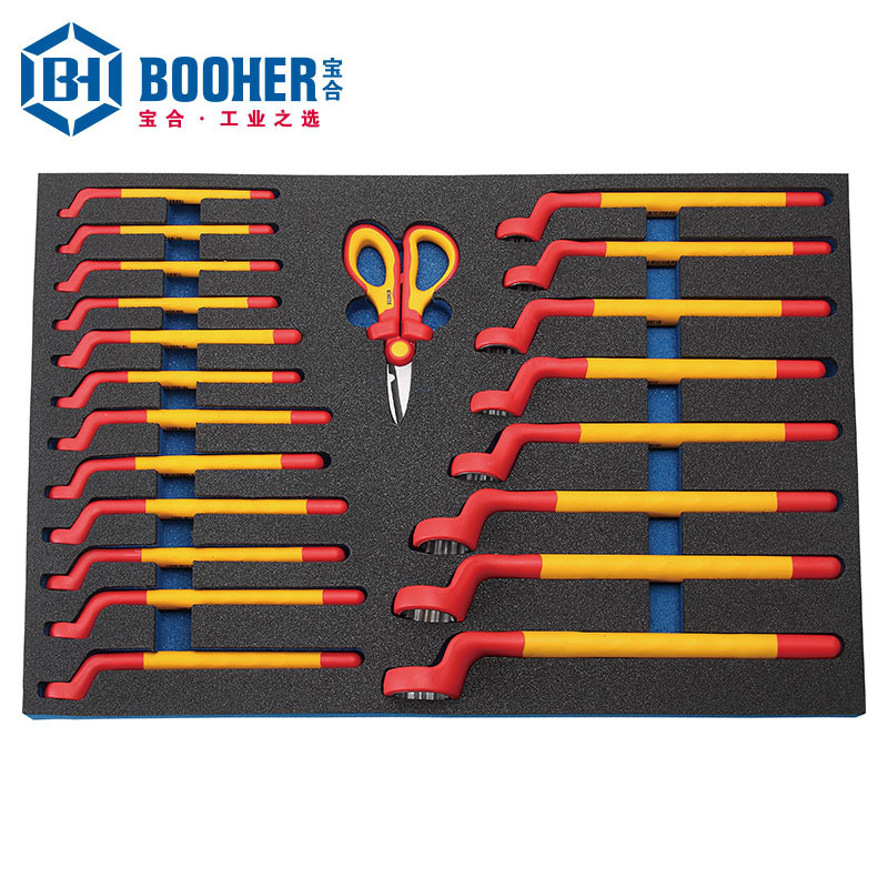 Booher宝合工具 21件VDE绝缘梅花扳手组套 BH0200605