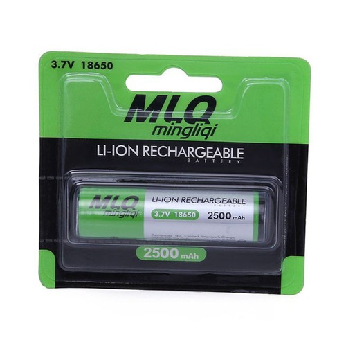Mingliqi 18650 lithium battery 2500mah durable Mingliqi MLQ No. 5 flashlight battery wholesale