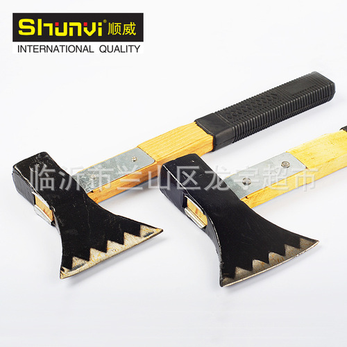 Factory direct sales reinforced ax household wooden handle ax non-slip sharp firewood ax woodworking camping garden ax