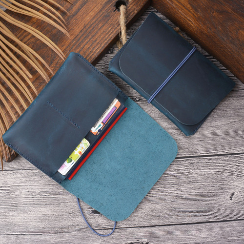 Crazy horse leather cross-border passport holder document holder head layer cowhide retro boarding card wallet card holder passport bag