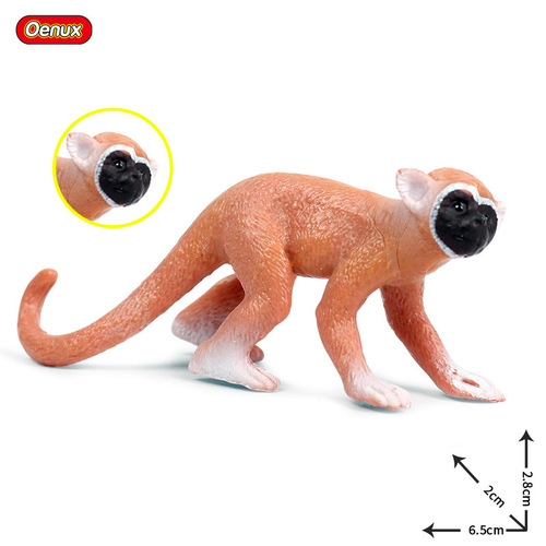 Children's cognitive plastic toy solid simulation wild animal model mini squirrel monkey zoo monkey model