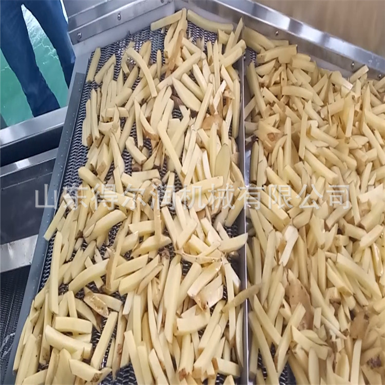 法式速冻薯条油炸生产线  土豆清洗去皮切条油炸生产线成套设备
