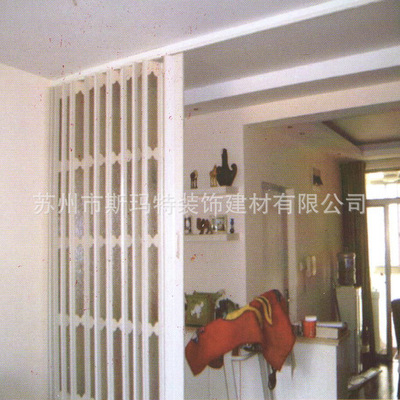 厂家定制折叠门 PVC防火隔音手动豪华型折叠门 客厅商铺隔断门