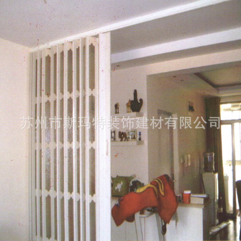厂家定制折叠门 PVC防火隔音手动豪华型折叠门 客厅商铺隔断门