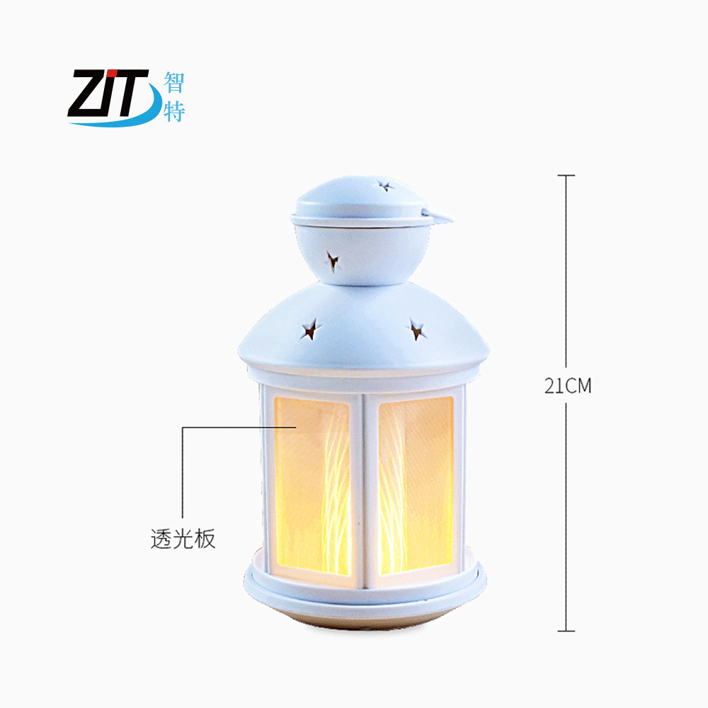 跨境灯具led小夜灯火焰星空灯手提灯创意小礼品智能卧室小台灯
