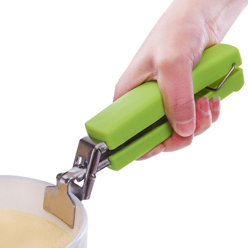 Stainless steel bowl holder for street vendors, bowl clamp, plate holder, household silicone padded dining utensil clamp