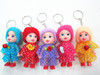 Small hat, cartoon keychain, pendant, Barbie doll with zipper, Birthday gift, wholesale
