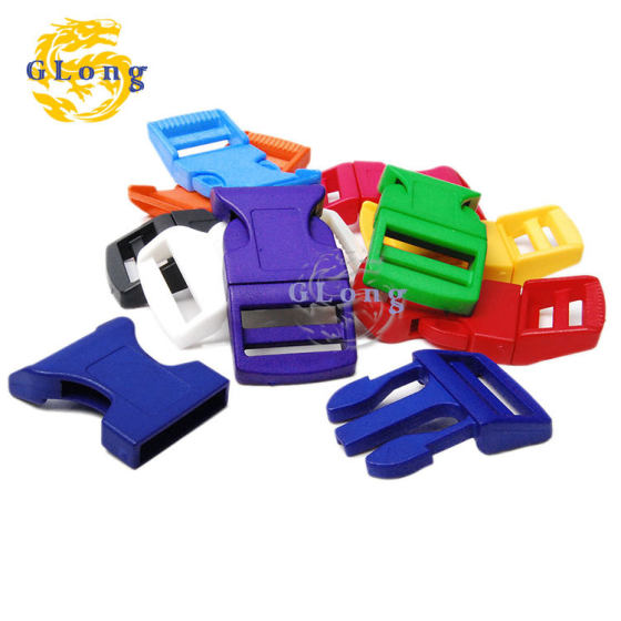 Colorful curved curved 25mm plastic buckle pet ribbon buckle bracelet umbrella rope buckle backpack adjustable buckle in stock