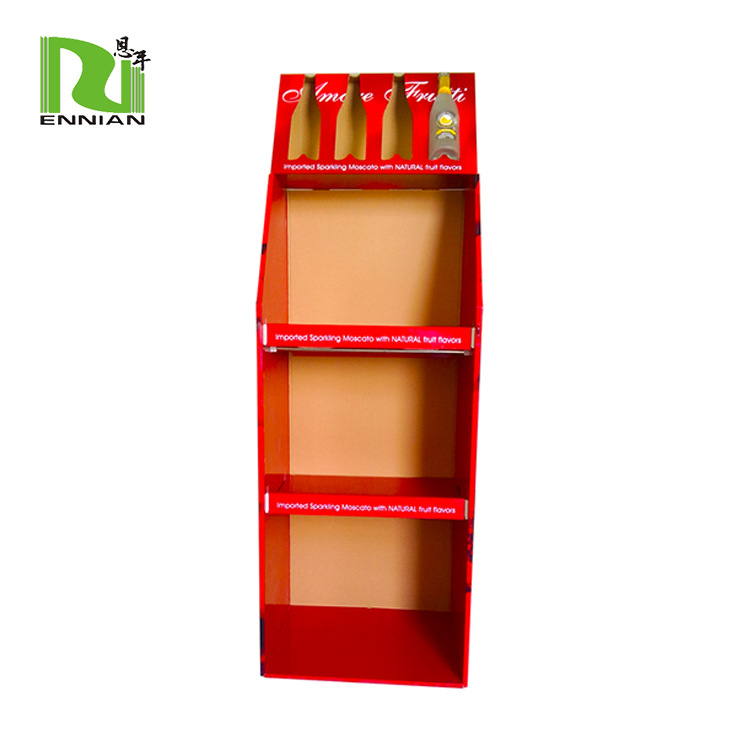 红酒展示柜 纸质红酒促销纸货架 红酒纸展示架