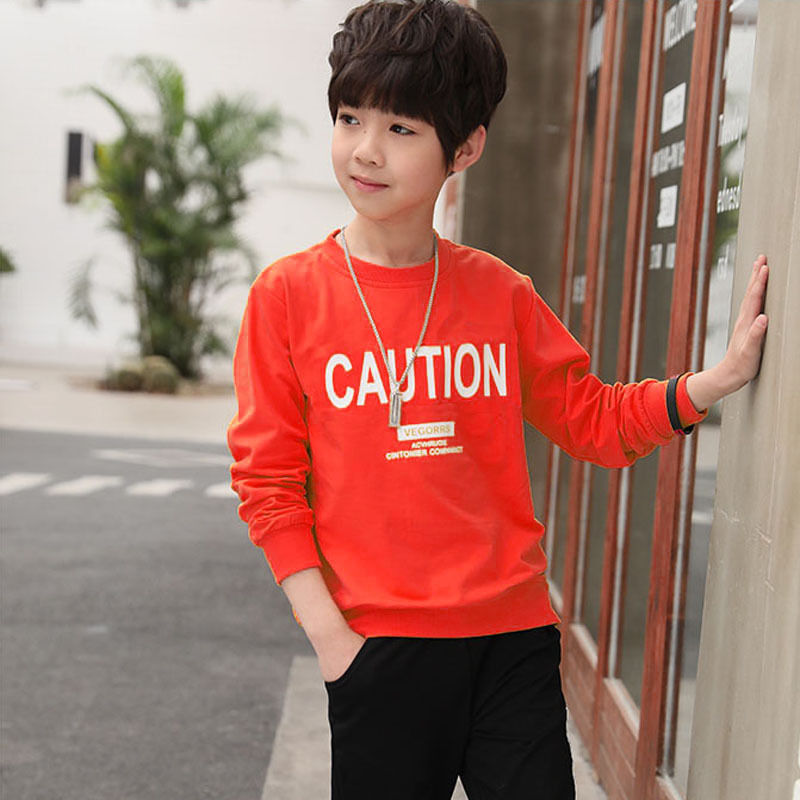 代發全新款兒童大童圓領單件衛衣 潮男童長袖打底衫 春裝兒童衛衣