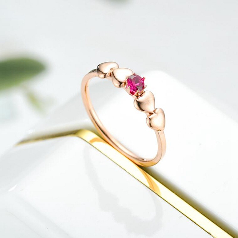 Großhandel Schmuck Herzförmiger Edelstahl Feiner Ring Nihao Schmuck display picture 8