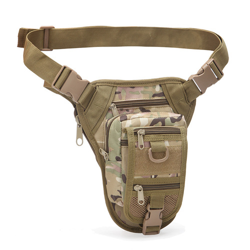 New Okali camouflage outdoor sports waist bag for men and women military fans tactical leg bag waterproof mountaineering riding function bag