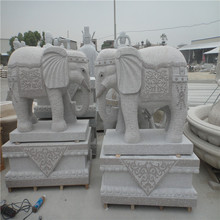 整石雕刻大象 石雕象汉白玉六牙门口摆放迎宾大象动物雕塑石头象