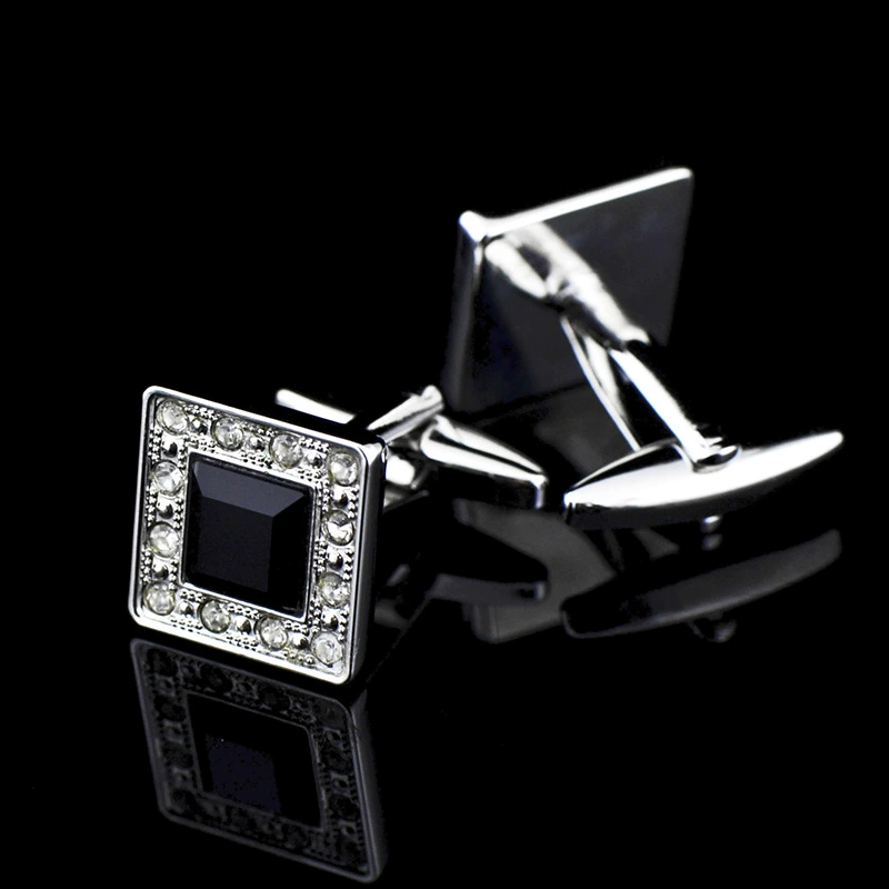 [British Expo] Diamond Crystal Cuffo Black Sleeve Nail Men's French button 715CUFFLINKS/155743