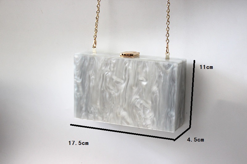 White Shell Pattern Clutch