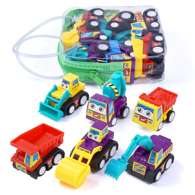 儿童卡通迷你惯性回力车套装 玩具车模型礼品赠品创意儿童玩具