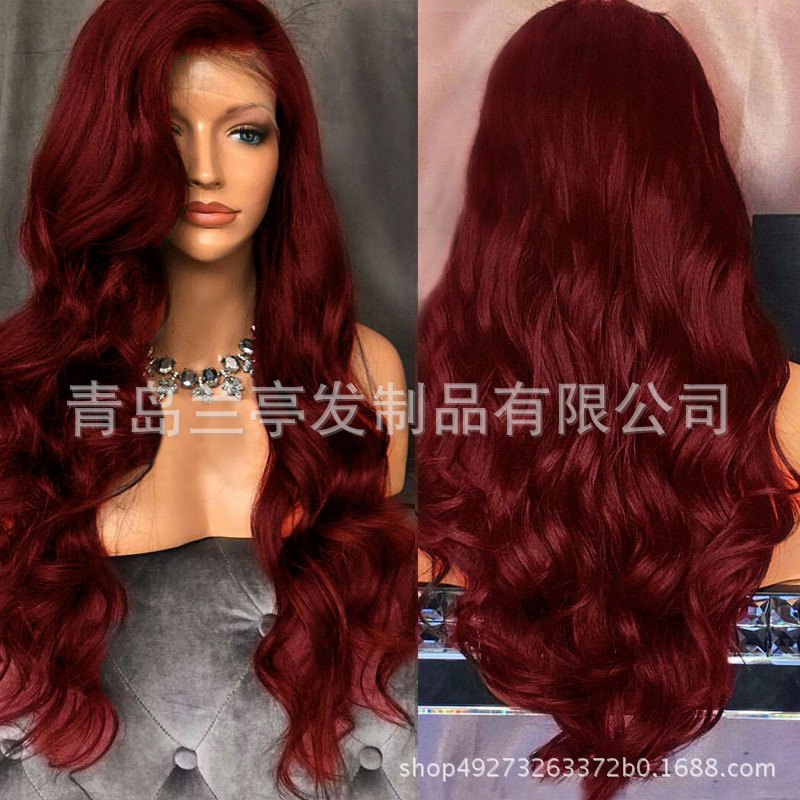 Long Black Hair Lace Wigs Loose Wavy Hair Glueless Heat Resistant Synthetic Lace Front Wigs for Black Women