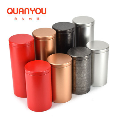可定制花茶铁罐圆形茶叶包装罐铁盒包装盒红茶圆罐马口铁通用密封|ru