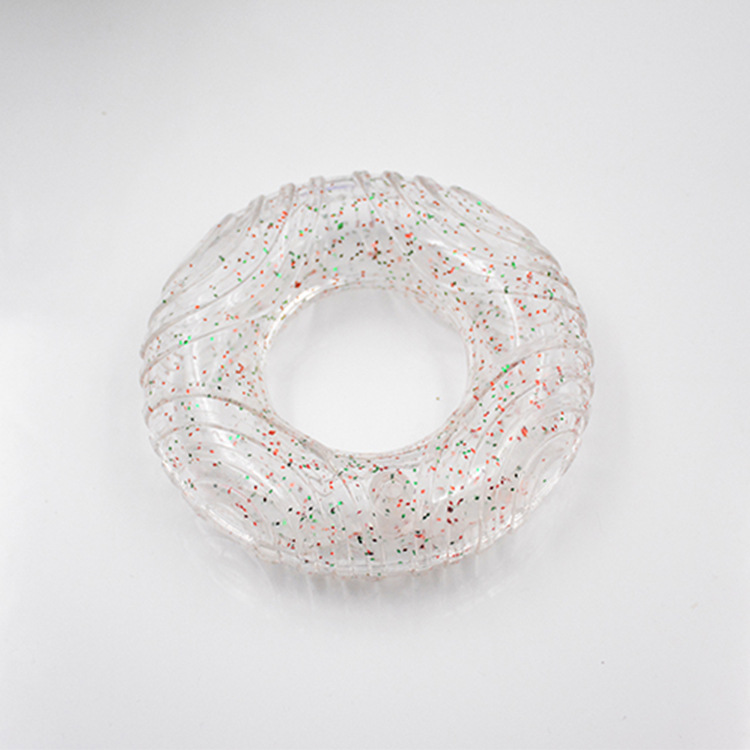 Suministro directo de fábrica TPR hilo sonido círculo transparente medio y grande PET molar diente limpieza anillo de goma nuevo perro juguete