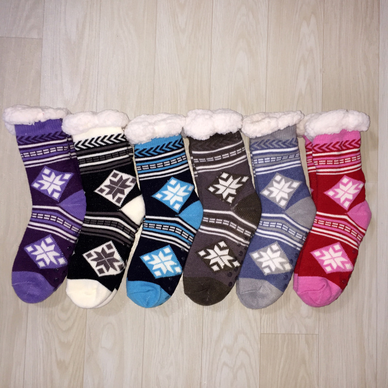 new pattern lady Socks leisure time Home Floor socks winter Plush thickening keep warm Socks long and tube-shaped Sweat Wool socks