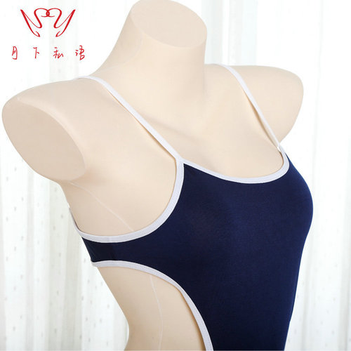 New sexy underwear with open high fork, one-piece Japanese style college passionate temptation swimsuit suit
