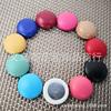 Polyurethane cloth buttons, earrings, 2022, Korean style, handmade