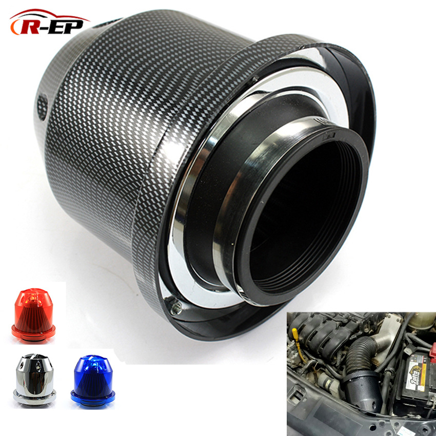 Car High-flow Carbon Fiber Mushroom Head Modified Air Filter Intake Filter Element76 MMAir Filter