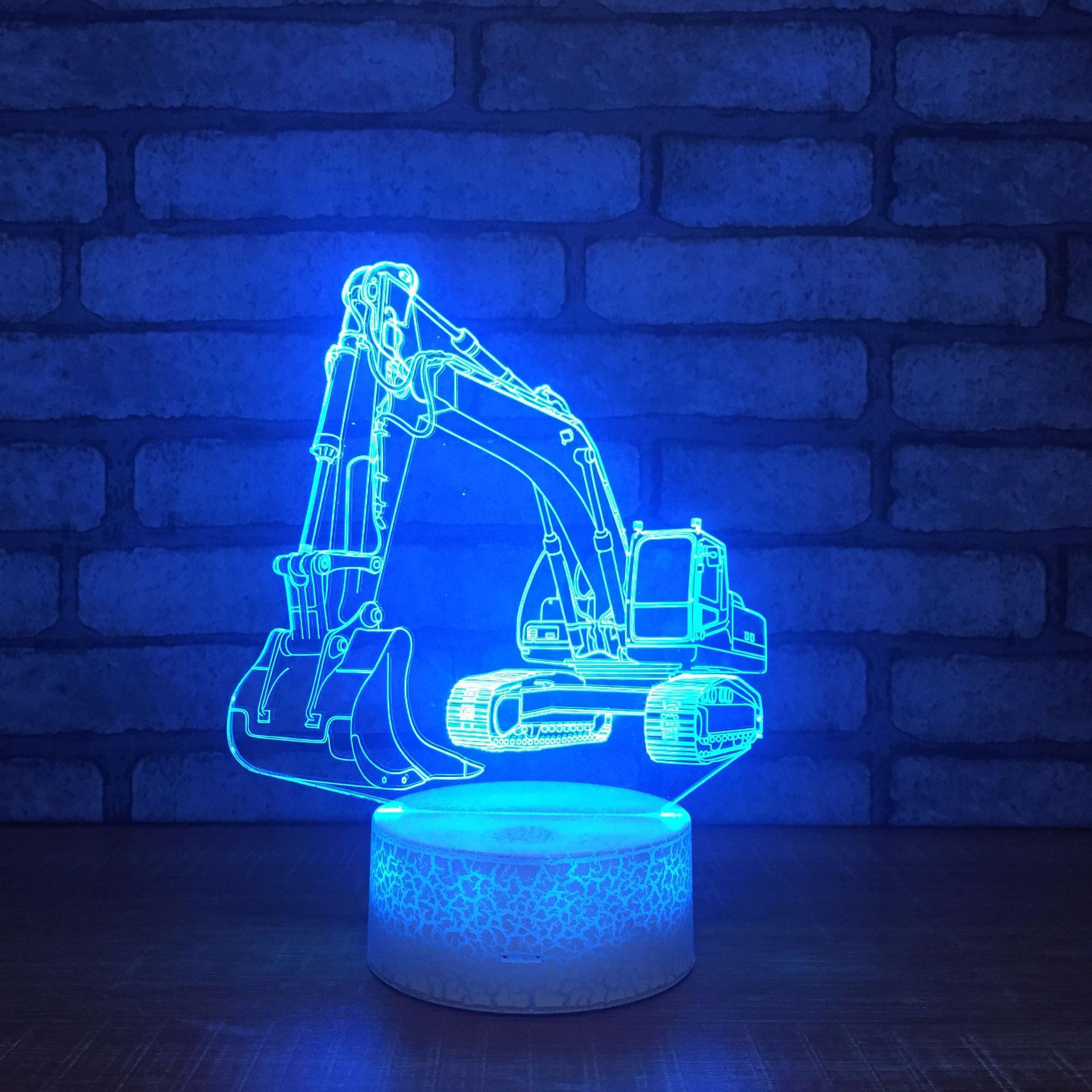 爆裂纹3D灯小夜灯台灯