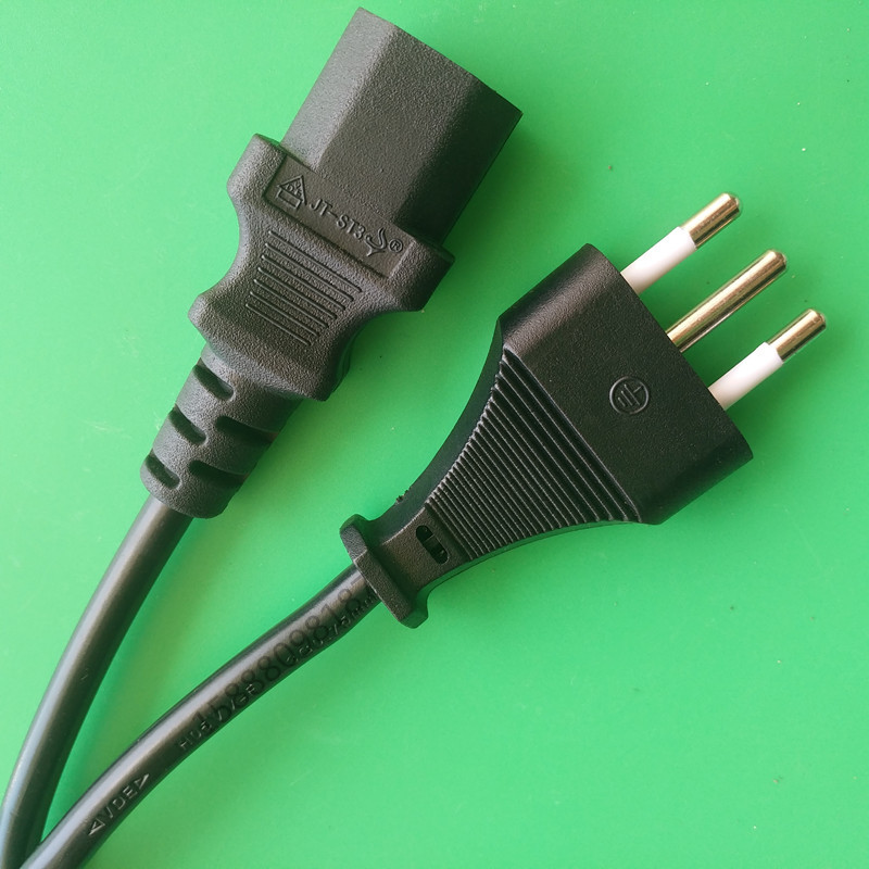 3*0.75平意大利电源线三芯意大利电源线插头品字插头线