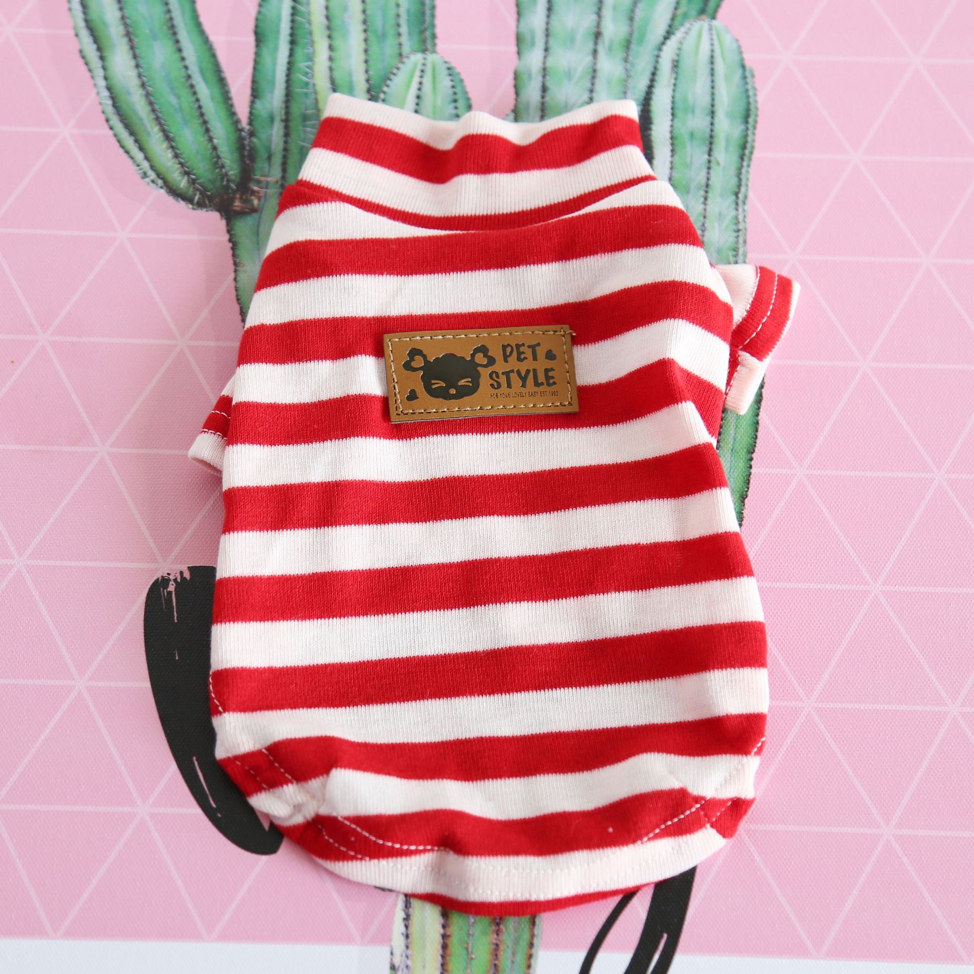 七色宽条纹打底衫