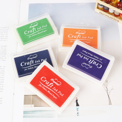 Manufacturer wholesale single color concave waist ink pad, seal companion 15 colors Korean ink pad, children's finger painting ink pad