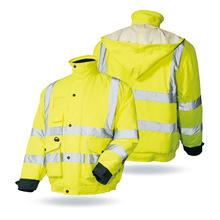 藍翔防水防寒牛津布短款馬路交通安全加棉反光夾克
