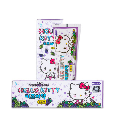 ATEX the republic of korea Imported Hello Kitty HELLO KITTY fashion children toothpaste Grape]