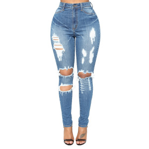 New Jeans Slim Autumn Hole-tight Low-legged High-waist Jeans 