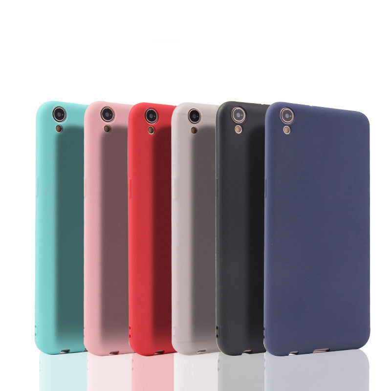 适用OPPOR9手机壳R9plus保护套糖果磨砂TPU 挂绳孔全包硅胶软壳