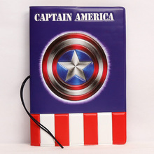 漫威Captain America美國隊長盾牌 個性立體護照包 壓花護照夾