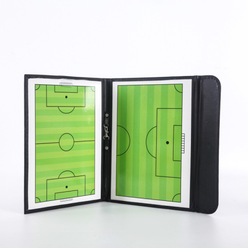 Tri-fold soccer tactics board, colored foldable coach board, leather demonstration board with magnetic pen demonstration board, long-term supply