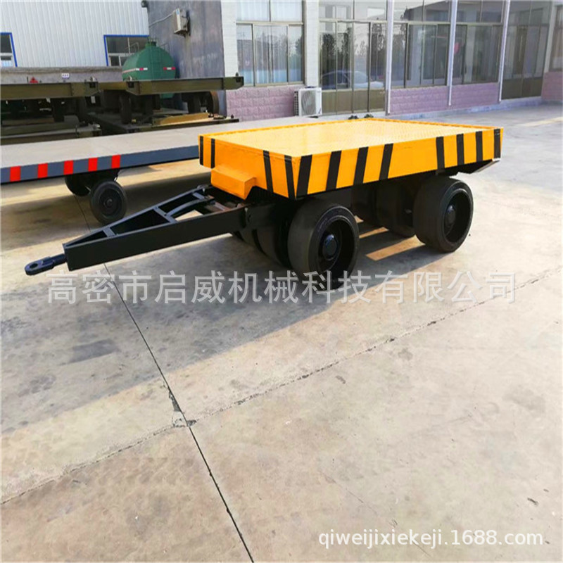 货源供应  50吨平板拖车  8轮4轴   实心轮胎厂家供应
