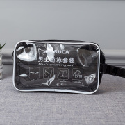 厂家定制手提塑料透明PVC拉链袋子化妆品包装旅游便捷洗漱收纳袋