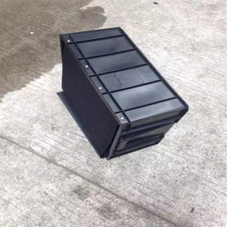 深圳电子产品防静电注塑箱 黑色静电周转箱600*500*300物料周转箱