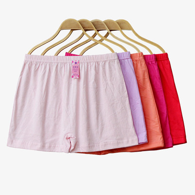 中老年女士针织棉平角内裤 加肥大码女士平角内裤 女士四角内裤|ru