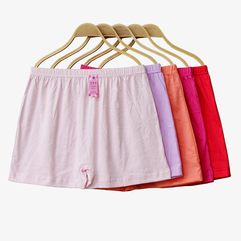 中老年女士针织棉平角内裤 加肥大码女士平角内裤 女士四角内裤|ru