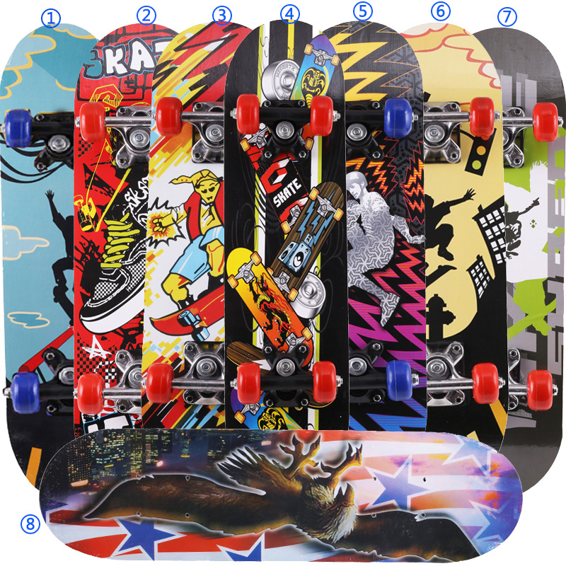 Children's four-wheel skateboard Sports small skateboard 60*15cm primary skateboard PVC wheel toy skateboard wholesale