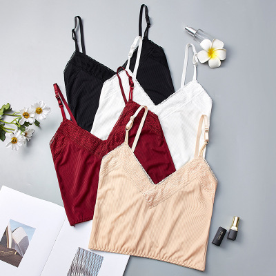 new pattern sexy Waist Lace girl Underwear Primer Internal lap Anti emptied camisole Beautiful back undergarment covering the chest and abdomen Wrap chest Vest