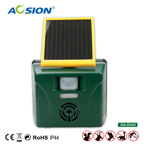 奥讯室外太阳能多功能超声闪光动物驱赶器带警报声伙伴呼应功能